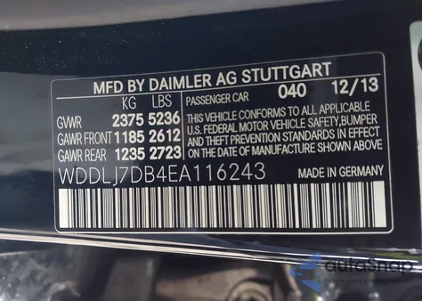 2014 Mercedes-Benz Cls 550 из США, поврежденный, VIN WDDLJ7DB4EA116243